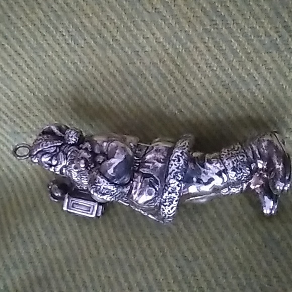 JT Inman Sterling Silver American Santa Ornament - Picture 2 of 10